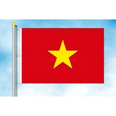 LIBEA, s.r.o. Vlajka Vietnamu Rozměr: 100×150 cm, Uchycení: Karabiny na stožár – Hledejceny.cz