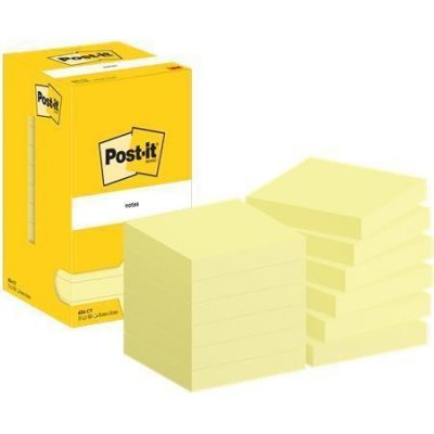 3M POSTIT Samolepicí bloček, žlutá, 76 x 76 mm, 12x 100 listů, 3M POSTIT 7100290160 ,balení 1200 ks – Hledejceny.cz