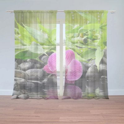 Sablio Záclony Růžová orchidej: 2ks 150x250cm – Hledejceny.cz