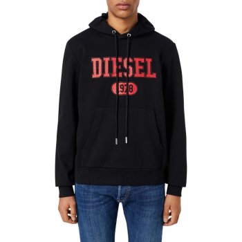 DIESEL S-GINN-HOOD-K25 SWEAT-SHIRT černá