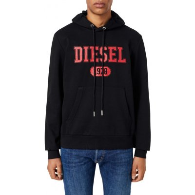 DIESEL S-GINN-HOOD-K25 SWEAT-SHIRT černá – Zboží Mobilmania