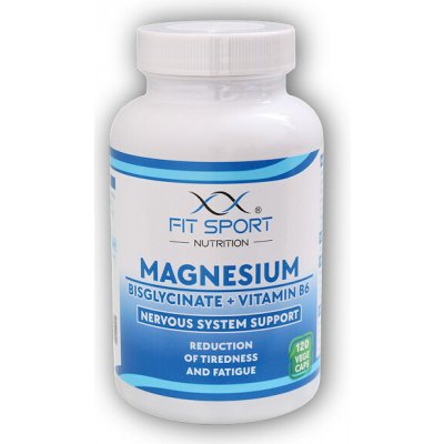 FitSport Nutrition Magnesium Bisglycinate + Vitamin B6 120 vege kapslí – Hledejceny.cz