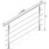 Zábradlí UMAKOV Nerezové zábradlí pro schody, VS AISI304, 40x40x2/ AJP-ZVS90-1500