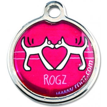 Rogz TAGZ kovová známka Red Heart 20 mm