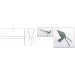 FED Motyčka špičatá,2zubá s násadou 25cm – Zboží Dáma