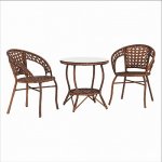 Kondela JARUB Zahradní ratanový set 1+2, hnědá – Zboží Dáma