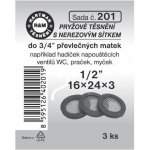 HARTMAN těsnění pryžové s nerezovým sítkem do 3/4" převlečných matek, sada č. 201 – Hledejceny.cz