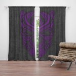 Sablio Závěs BLACK PANTHER wakanda forever Fialový: 2ks 140x250cm – Hledejceny.cz