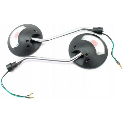 zrcátka zpětná skútr moto s blikači - závit M10x1,25 P+P | Zboží Auto