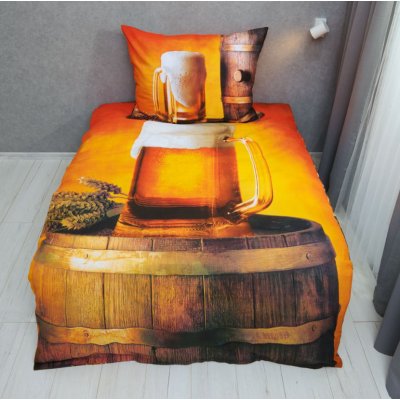 P.S. bavlna licenční povlečení 3D pivo 140x200x70x90 – Zboží Dáma