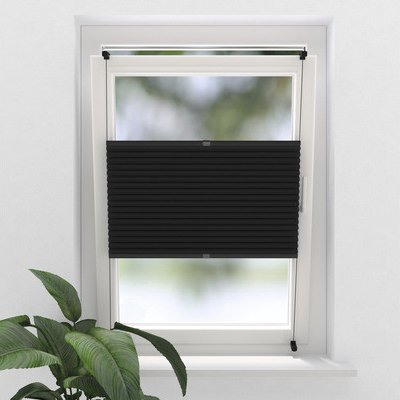 SOLUNA Plisé žaluzie denní 40 x 130 cm černé – Zboží Mobilmania