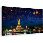Obraz - Lampióny štěstí, Bangkok, jednodílný 90x60 cm – Hledejceny.cz