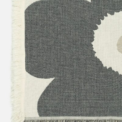 Marimekko Bavlněná deka Unikko antracitová a bílá 150x220 – Hledejceny.cz