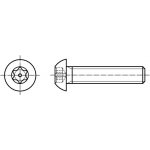PROFISTYL ISO 7380 INBUS (IMBUS) šroub půlkulatá hlava TORX SECURITY BUTTON nerez A2 Varianta: ISO 7380-1 imbus šroub půlkulatá hlava PIN TORX nerez A2 M6x30 – Sleviste.cz