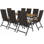 LIVARNO home Sada hliníkového zahradního nábytku s rozkládacím stolem a křesly Valencia, 9dílná, hnědá – Hledejceny.cz