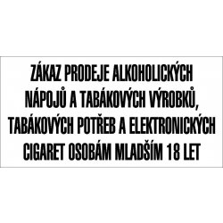 Položit otázku RAFO Samolepka Zákaz prodeje alkoholických nápojů a  tabákových výrobků 42x30cm - Heureka.cz