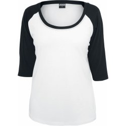 Urban Classics Ladies 3/4 Contrast Raglan bílé černé