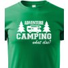 Dětské tričko dětské tričko s karavanem Adventure Camping, zelená