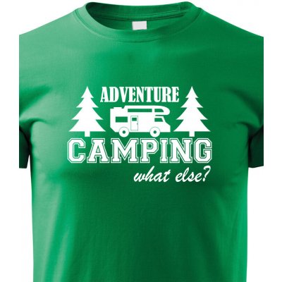 dětské tričko s karavanem Adventure Camping, zelená – Zboží Mobilmania