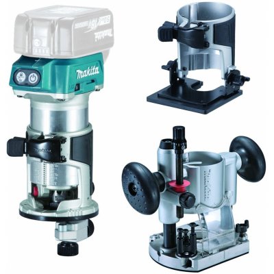 MAKITA Aku kombinovaná frézka s příslušenstvím Li-ion 18V, bez aku Z DRT50ZJX2 – Zboží Dáma