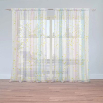Záclony Pruhy a tečky štětcem: 2 ks - 150x250 cm - Sablio – Hledejceny.cz