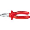 Kleště kombinované KNIPEX - kleště kombinované 180mm - VDE izolace nanášená ponorem, chrom, pro mnohostranné použití (0307180)