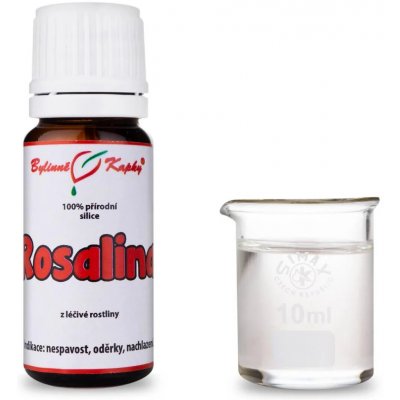 Bylinné kapky Rosalina 100 % přírodní silice esenciální olej 10 ml – Hledejceny.cz