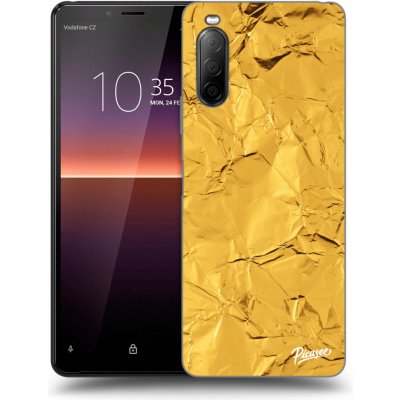 Pouzdro Picasee silikonové Sony Xperia 10 II - zlaté černé