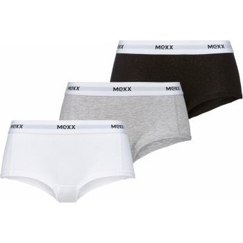 MEXX Dámské kalhotky 3 kusy bílá černá šedá