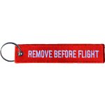 Přívěsek na klíče remove before flight červená menší – Zboží Mobilmania