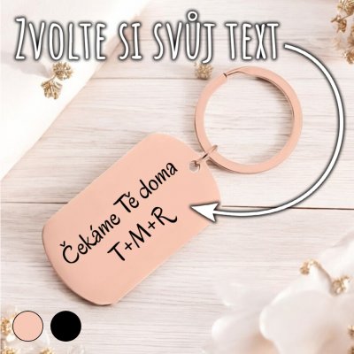 matná kovová butylka s vodorovným pruhem a vlastním textem – Sleviste.cz