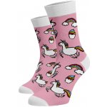 Veselé ponožky Zebry Bavlna Světlé růžová – Zboží Mobilmania