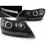 PŘEDNÍ SVĚTLOMETY, SVĚTLA, LAMPY ŠKODA OCTAVIA 2 II, 2009-2012, FACELIFT, LED LIGHT, ČERNÉ BLACK | Zboží Auto