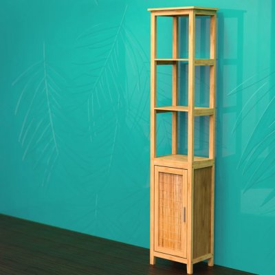 EISL Vysoký regál se 3 přihrádkami bambus 40 x 30 x 190 cm – Zboží Mobilmania