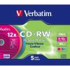 8 cm DVD médium Verbatim CD-RW 700MB 8-12x, SERL, slimbox, 5ks (43167)