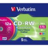 Verbatim CD-RW 700MB 8-12x, SERL, slimbox, 5ks (43167)