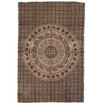 Sanu Babu přehoz na postel s tiskem černý zlatý tisk Mandala 204 x 140 cm – Sleviste.cz