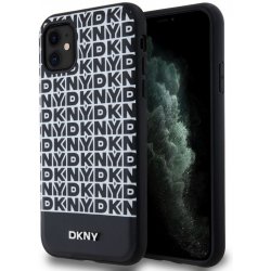 DKNY PU Leather Repeat Pattern Bottom Stripe MagSafe pro iPhone 11 Black