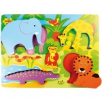 Bigjigs široké vkládací puzzle Safari tloušťka 2 cm – Hledejceny.cz