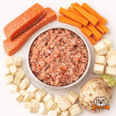 Krmimmasem.cz Losos komplet se zeleninou 1 kg – Hledejceny.cz