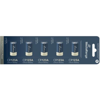 MediaRange Premium CR123A 5ks MRBAT150 – Hledejceny.cz