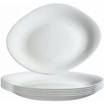 Kadax Mělký jídelní talíř bílé jídelní talíře, velký čtverec talíř, 28 cm – Zboží Dáma