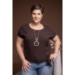 Elegantní tričko s uzlem Serena Mechově zelená – Zboží Mobilmania