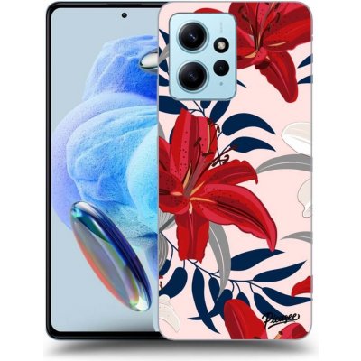 Pouzdro Picasee silikonové Xiaomi Redmi Note 12 4G - Red Lily černé – Zbozi.Blesk.cz