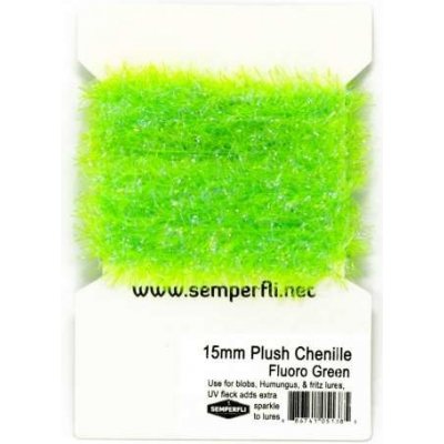 Semperfli Šenylka Plush Transluscent Chenille Fluoro Green 15mm – Hledejceny.cz