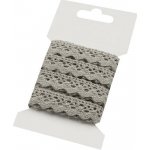 Bavlněná krajka paličkovaná šíře 15 mm Varianta: 13 šedá světlá, Balení: 1 karta – Zboží Dáma