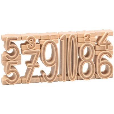 Wissner Dřevěná sada stohovacích čísel 11 ks – Zboží Dáma