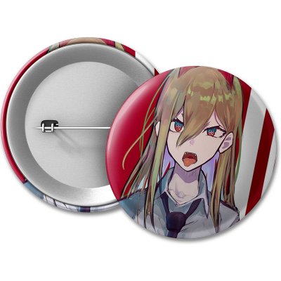 Chainsaw Man Placka Chikara - 50 mm – Zboží Dáma