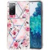 Pouzdro a kryt na mobilní telefon Samsung PROTEMIO 38356 GEOMETRIC ART Silikonový kryt Samsung Galaxy A03s ROSE