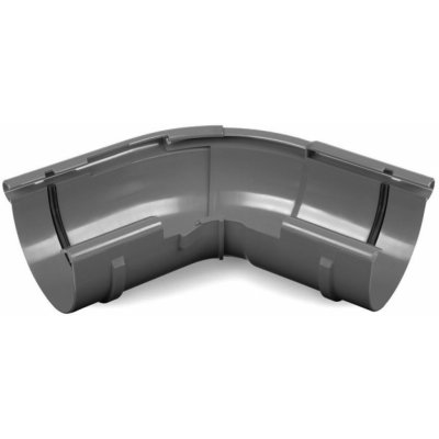 Bryza Nastavitelný vnější roh žlabu 120° – 145° Ø 100 mm plast RAL 7021 antracit – HobbyKompas.cz